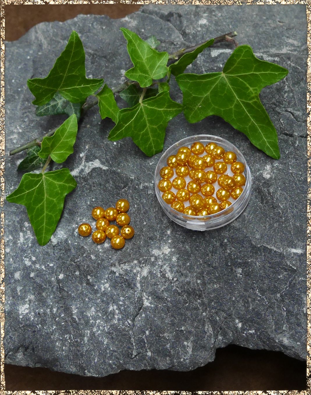 Perlen honig 6 mm